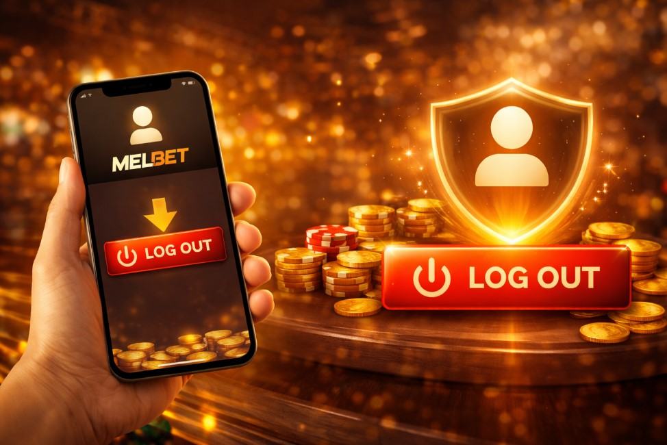 MelBet log out option in the account menu (Bangladesh)
